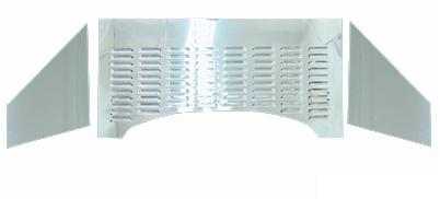 Chrome Cal Look Louvered Firewall 3 Pce